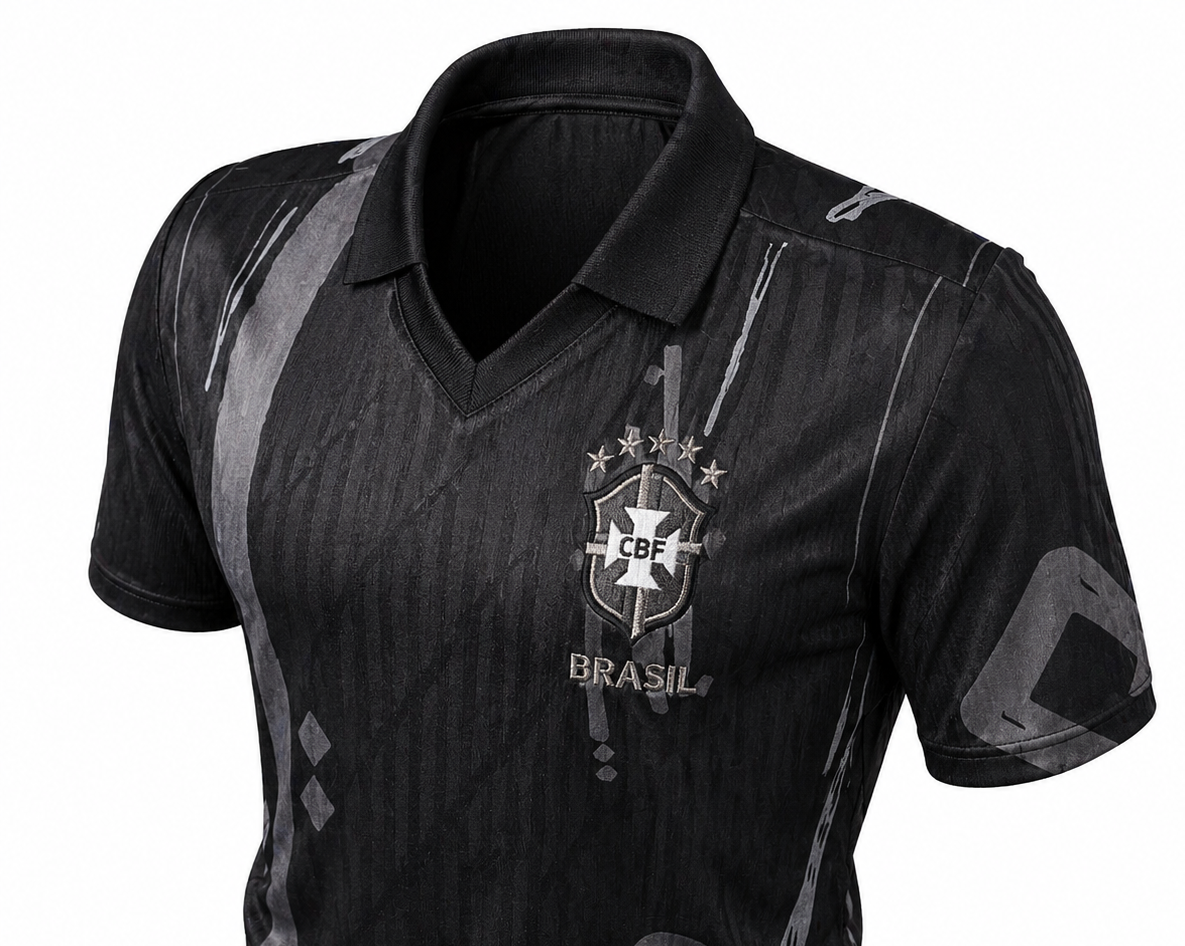 camisa Brasil retrô Black - PRÉ VENDA